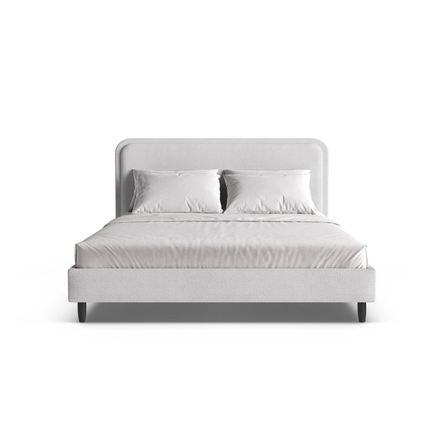 Aveline Bett mit Kopfteil aus Boucle in Hellgrau (Baloo 2085), 180x200 cm von Micadoni – Bild 5