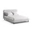 Aveline Bett mit Kopfteil aus Boucle in Hellgrau (Baloo 2085), 200x200 cm von Micadoni – Bild 1