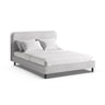 Aveline Bett mit Kopfteil aus Boucle in Hellgrau (Baloo 2085), 200x200 cm von Micadoni – Bild 1
