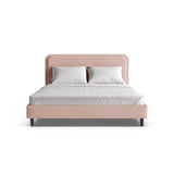 Aveline Bett mit Kopfteil aus Boucle in Puderrosa (Baloo 2072), 200x200 cm von Micadoni – Bild 5