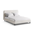 Aveline Bett mit Kopfteil aus Boucle in Samt, Boucle oder Strukturstoff, 140x200 cm von Micadoni – Bild 1