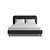 Aveline Bett mit Kopfteil aus Boucle in Schwarz (Baloo 2082), 140x200 cm von Micadoni – Bild 5
