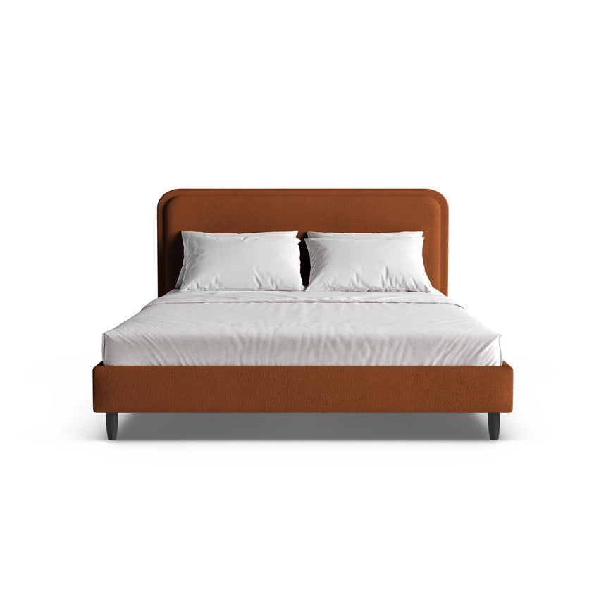 Aveline Bett mit Kopfteil aus Boucle in Terrakotta (Baloo 2078), 160x200 cm von Micadoni – Bild 5