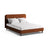 Aveline Bett mit Kopfteil aus Boucle in Terrakotta (Baloo 2078), 200x200 cm von Micadoni – Bild 1
