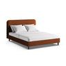 Aveline Bett mit Kopfteil aus Boucle in Terrakotta (Baloo 2078), 200x200 cm von Micadoni – Bild 1