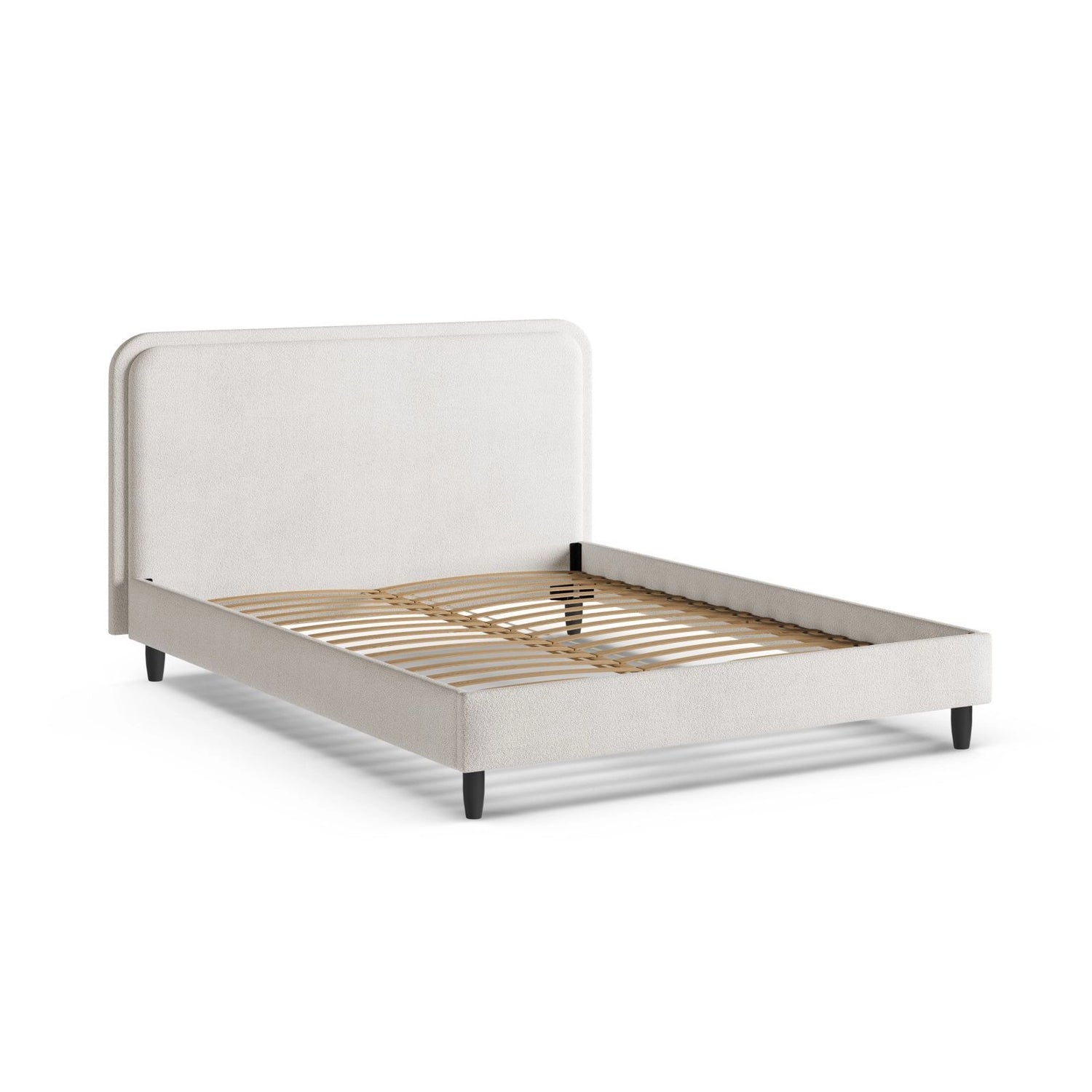 Aveline Bett mit Kopfteil aus Samt, Boucle oder Strukturstoff, 160x200 cm von Micadoni – Bild 6