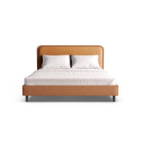 Aveline Bett mit Kopfteil aus Samt/Veganes Leder in Kamel/Honig (Magic Velvet 2286,Vega 53), 140x200 cm von Micadoni – Bild 5
