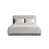 Aveline Bett mit Kopfteil aus Strukturierter Stoff in Dunkelgrau (Wind 89), 160x200 cm von Micadoni – Bild 5