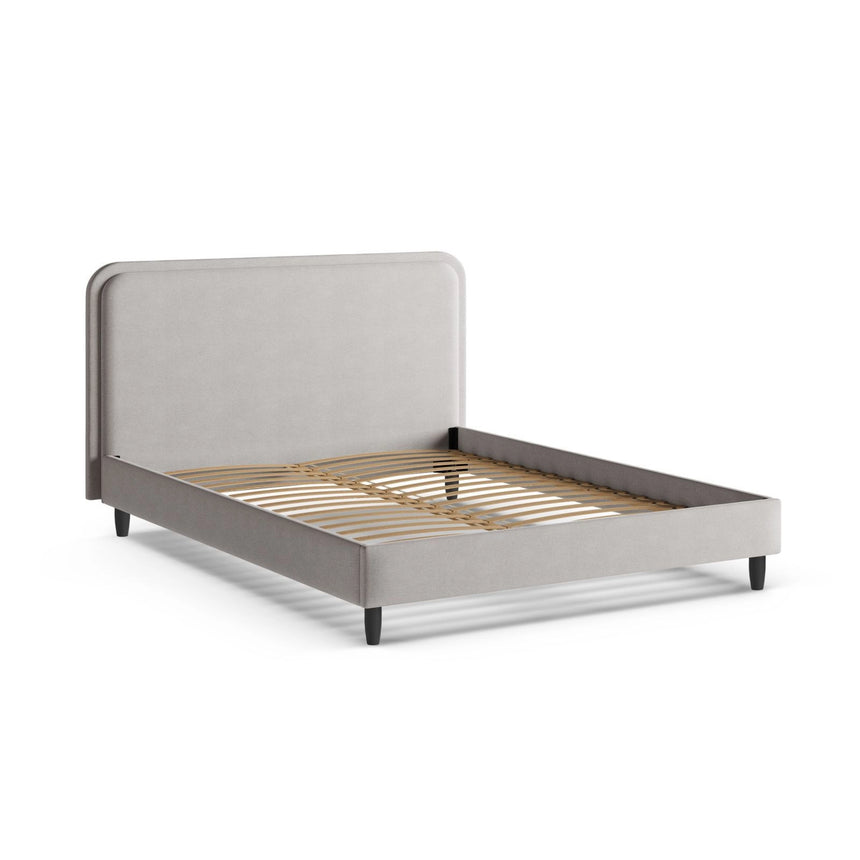 Aveline Bett mit Kopfteil aus Strukturierter Stoff in Dunkelgrau (Wind 89), 160x200 cm von Micadoni – Bild 6