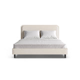 Aveline Bett mit Kopfteil aus Strukturierter Stoff in Elfenbein (Wind 02), 180x200 cm von Micadoni – Bild 5