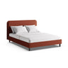 Aveline Bett mit Kopfteil aus Strukturierter Stoff in Kastanienbraun (Wind 52), 180x200 cm von Micadoni – Bild 1