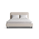 Aveline Bett mit Kopfteil aus Strukturierter Stoff in Leichtes Beige (Wind 05), 140x200 cm von Micadoni – Bild 5