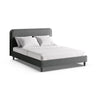 Aveline Bett mit Kopfteil aus Strukturierter Stoff in Marineblau (Wind 77), 180x200 cm von Micadoni – Bild 1