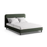 Aveline Bett mit Kopfteil aus Strukturierter Stoff in Moosgrün (Wind 75), 180x200 cm von Micadoni – Bild 1