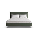Aveline Bett mit Kopfteil aus Strukturierter Stoff in Moosgrün (Wind 75), 180x200 cm von Micadoni – Bild 5