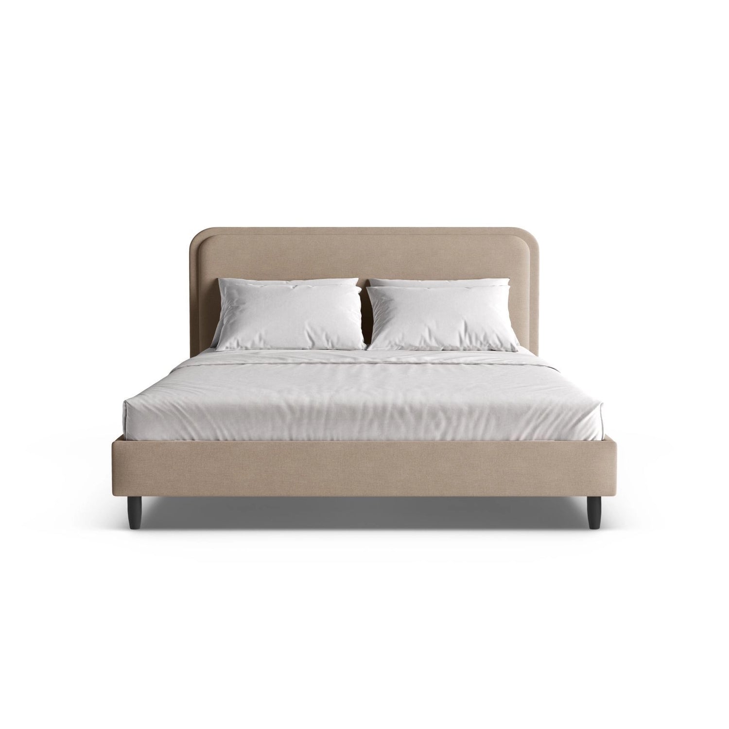 Aveline Bett mit Kopfteil aus Strukturierter Stoff in Sand (Wind 11), 180x200 cm von Micadoni – Bild 5