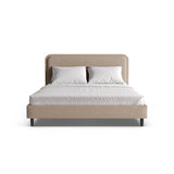 Aveline Bett mit Kopfteil aus Strukturierter Stoff in Sand (Wind 11), 180x200 cm von Micadoni – Bild 5