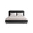 Aveline Bett mit Kopfteil aus Strukturierter Stoff in Schwarz (Wind 99), 180x200 cm von Micadoni – Bild 1
