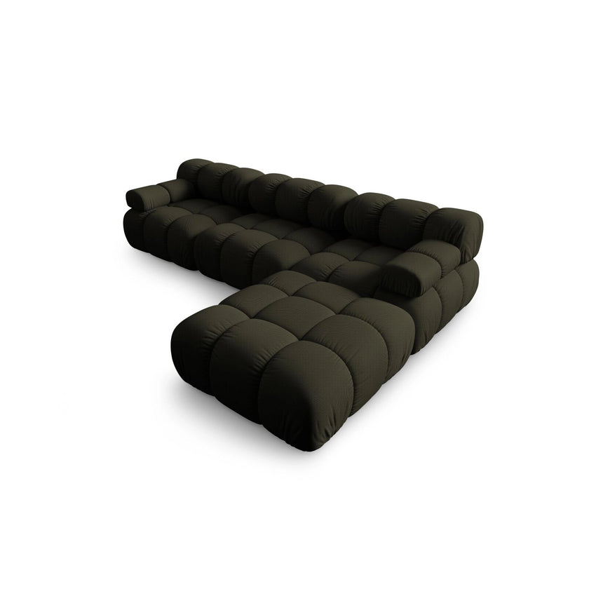 Bellis Modulares 4-Sitzer Ecksofa aus 3D in Amazon grün (Sonic 77), 282x188 cm von Micadoni – Bild 4