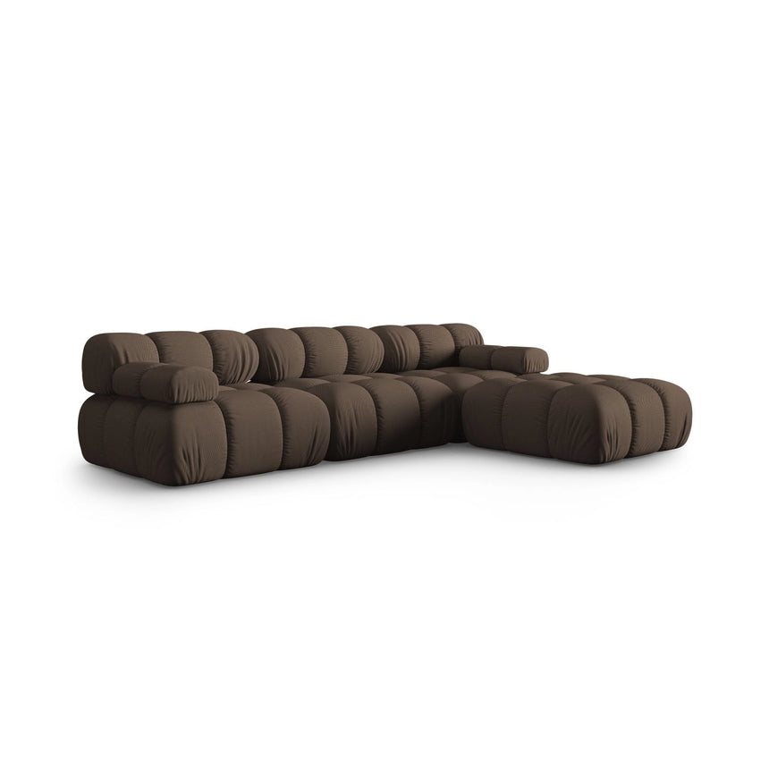 Bellis Modulares 4-Sitzer Ecksofa aus 3D in Braun (Sonic 40), 282x188 cm von Micadoni – Bild 3