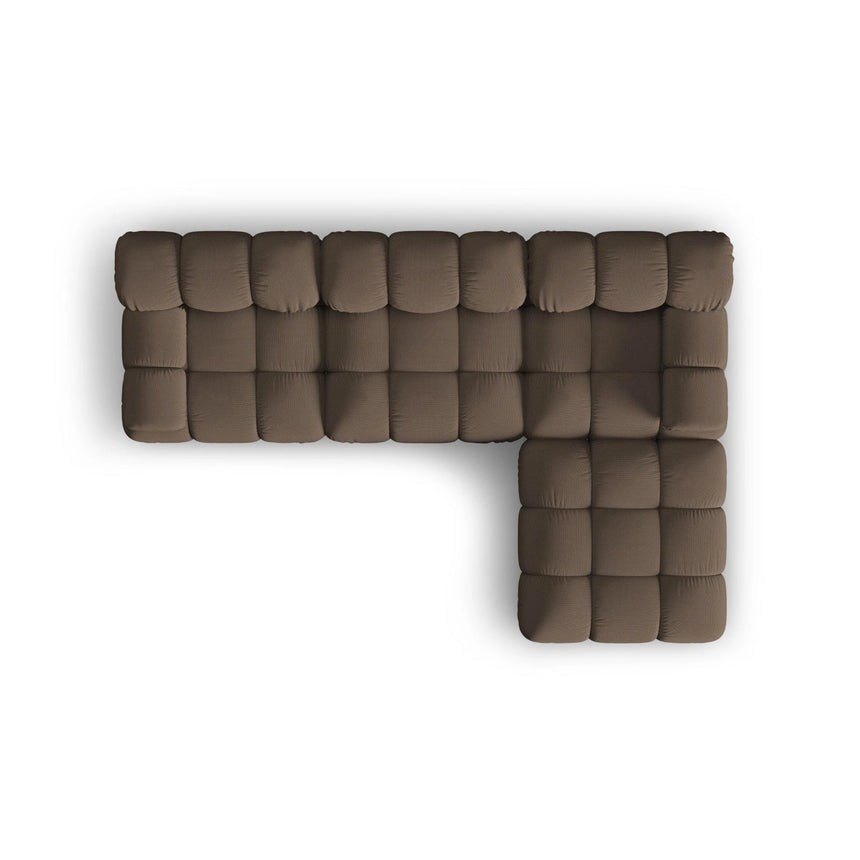 Bellis Modulares 4-Sitzer Ecksofa aus 3D in Braun (Sonic 40), 282x188 cm von Micadoni – Bild 5