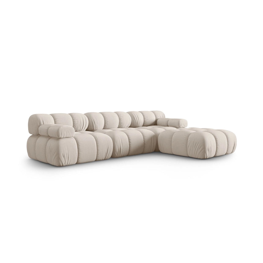 Bellis Modulares 4-Sitzer Ecksofa aus 3D in Leichtes Beige (Sonic 23), 282x188 cm von Micadoni – Bild 3