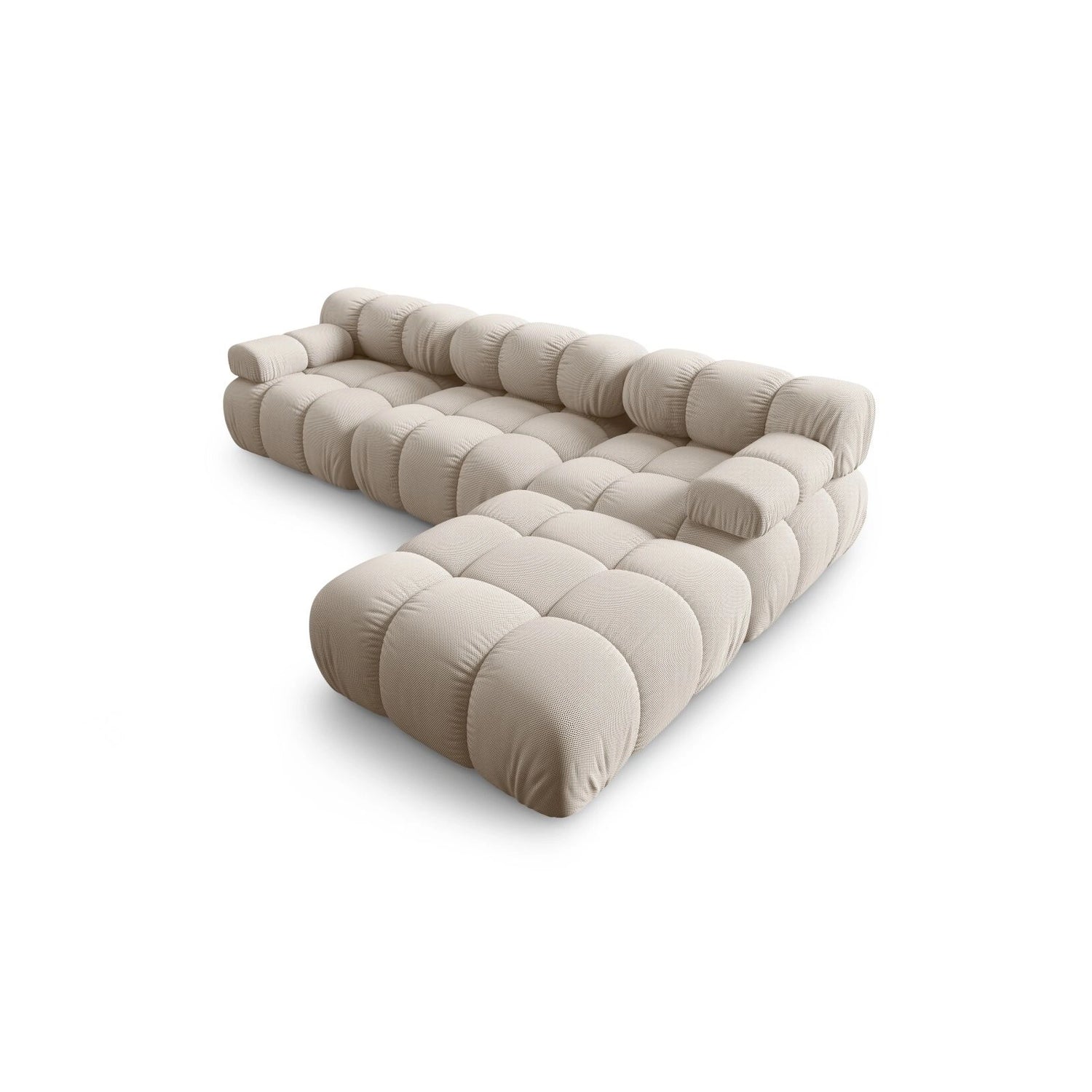 Bellis Modulares 4-Sitzer Ecksofa aus 3D in Leichtes Beige (Sonic 23), 282x188 cm von Micadoni – Bild 4