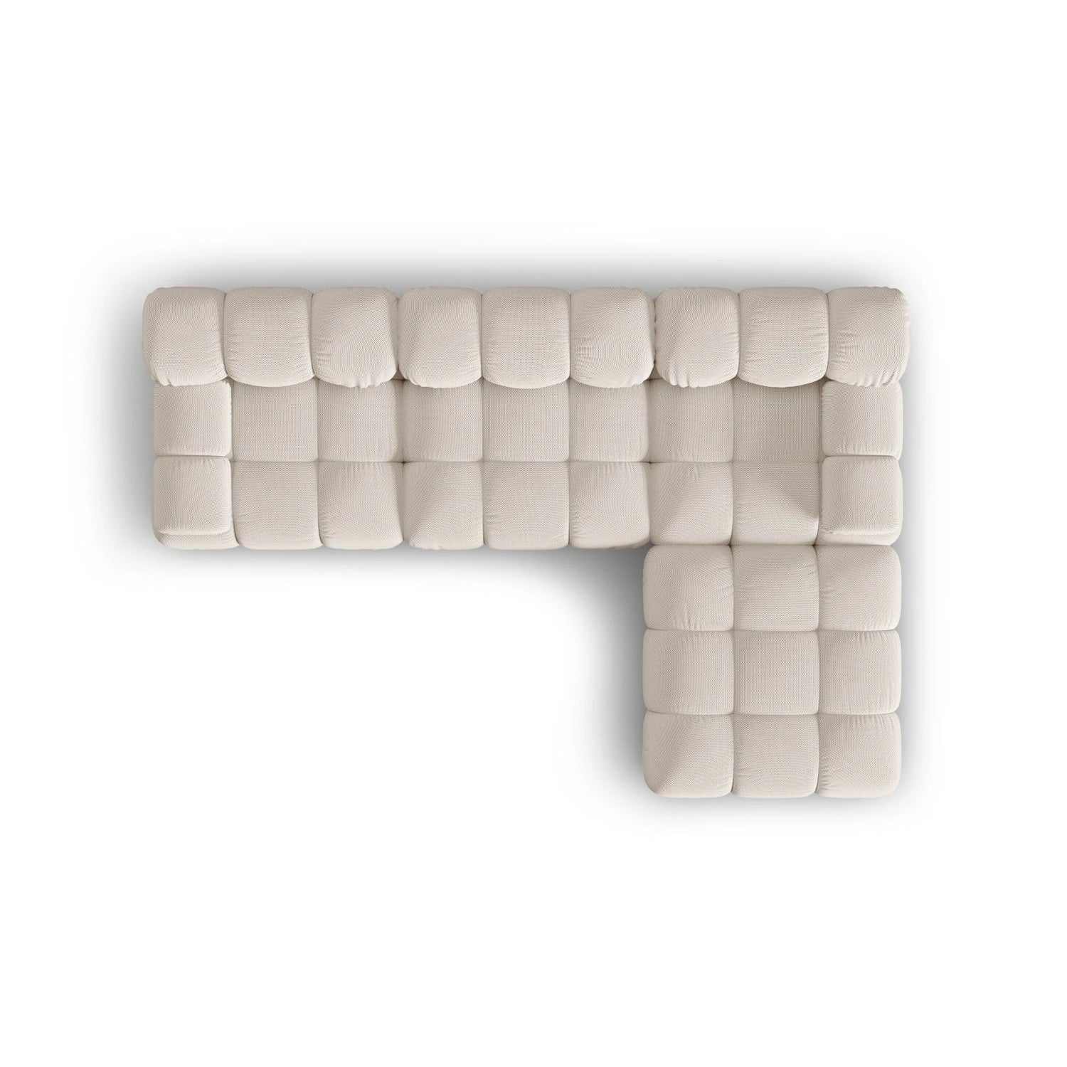 Bellis Modulares 4-Sitzer Ecksofa aus 3D in Leichtes Beige (Sonic 23), 282x188 cm von Micadoni – Bild 5