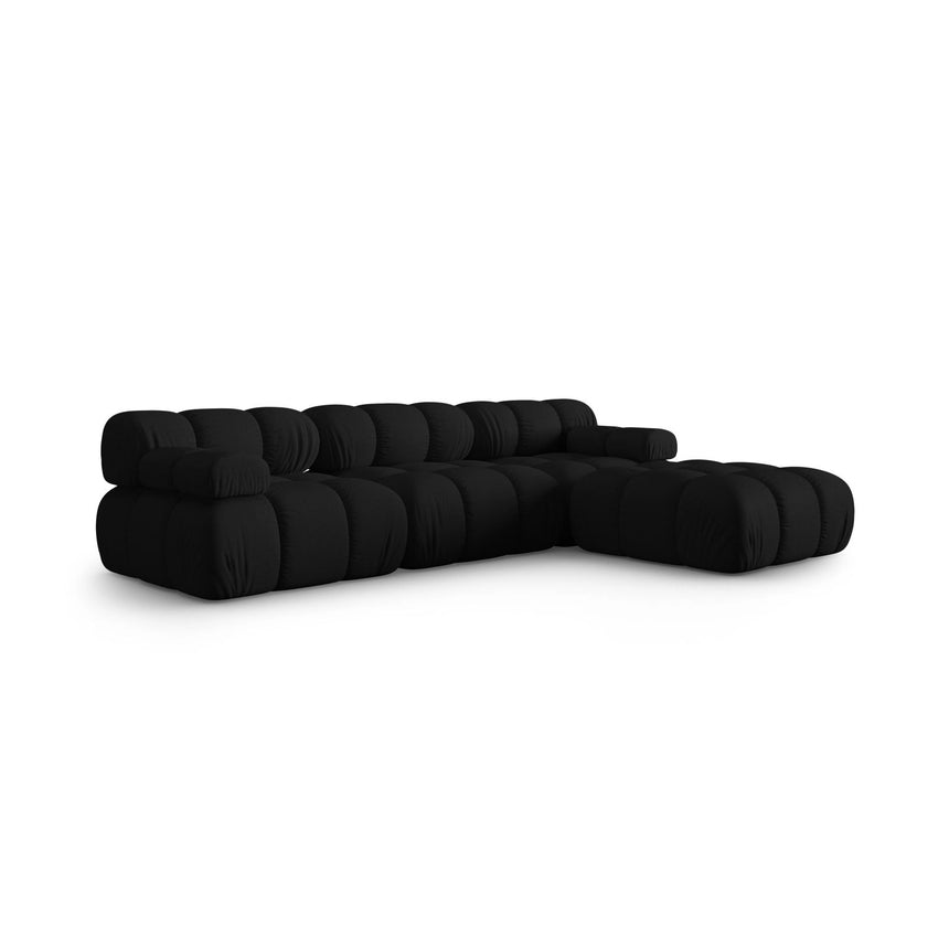 Bellis Modulares 4-Sitzer Ecksofa aus 3D in Schwarz (Sonic 19), 282x188 cm von Micadoni – Bild 3
