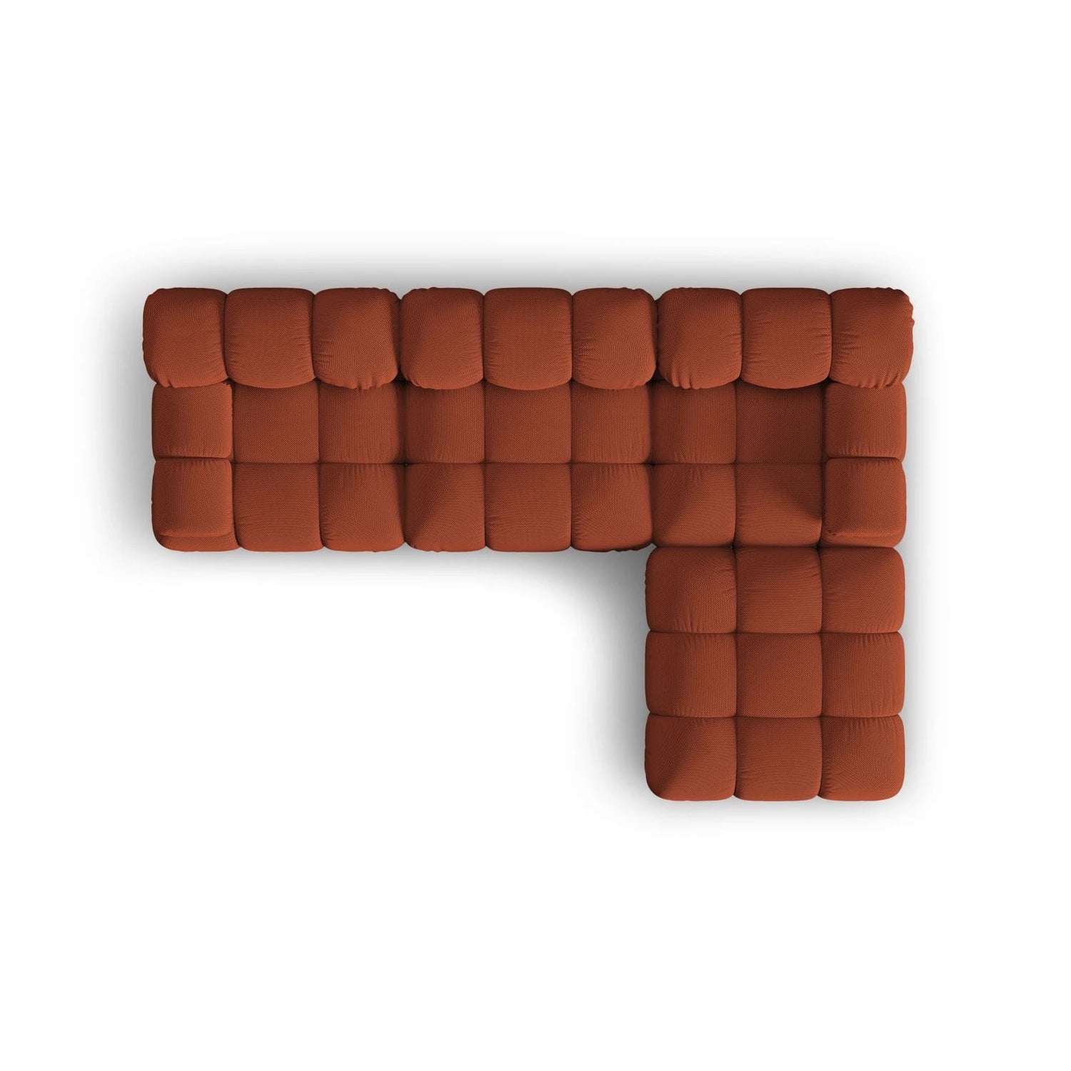 Bellis Modulares 4-Sitzer Ecksofa aus 3D in Ziegel (Sonic 44), 282x188 cm von Micadoni – Bild 5