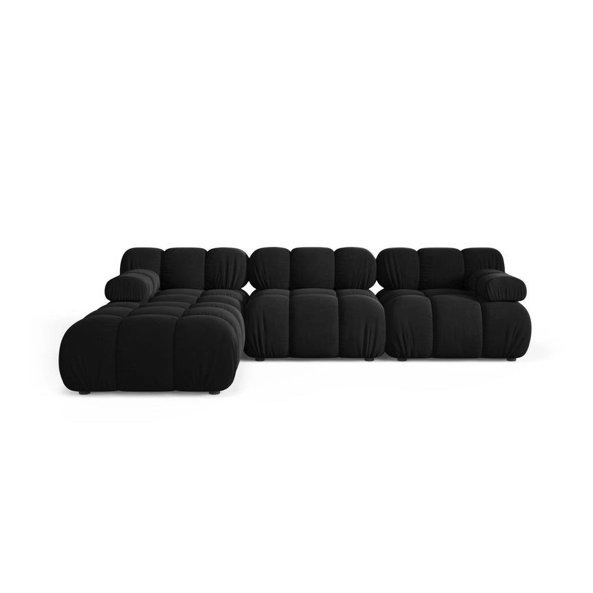 Bellis Modulares 4-Sitzer Ecksofa aus Samt, 3D-Stoff oder Strukturstoff, 282x188 cm von Micadoni – Bild 1