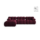 Bellis Modulares 4-Sitzer Ecksofa aus Samt in Burgund (Venus 2932), 282x188 cm von Micadoni – Bild 1