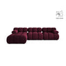 Bellis Modulares 4-Sitzer Ecksofa aus Samt in Burgund (Venus 2932), 282x188 cm von Micadoni – Bild 1