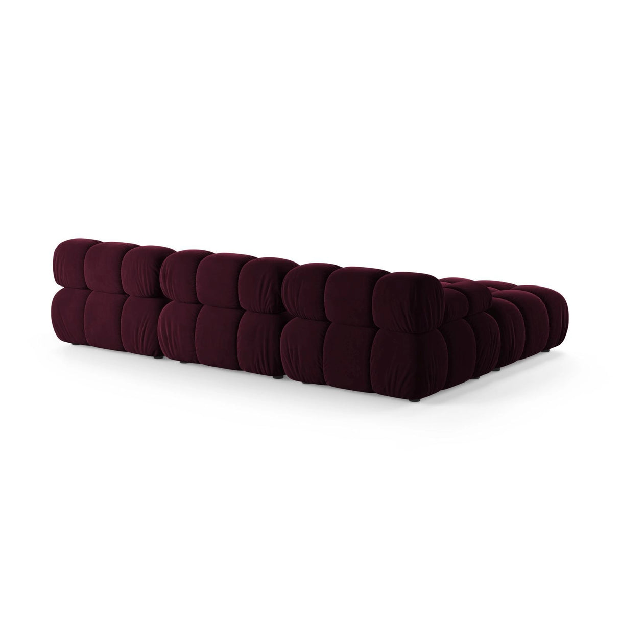Bellis Modulares 4-Sitzer Ecksofa aus Samt in Burgund (Venus 2932), 282x188 cm von Micadoni – Bild 4