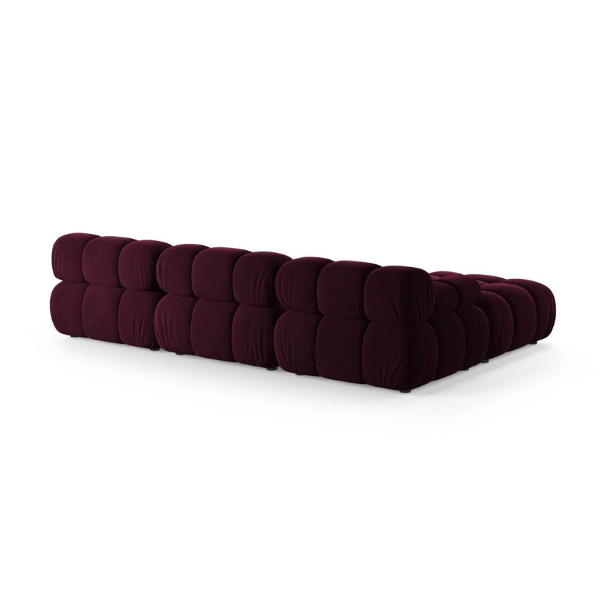 Bellis Modulares 4-Sitzer Ecksofa aus Samt in Burgund (Venus 2932), 282x188 cm von Micadoni – Bild 4