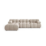 Bellis Modulares 4-Sitzer Ecksofa aus Samt in Dunkelbeige (Bluvel 30), 282x188 cm von Micadoni – Bild 1
