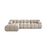 Bellis Modulares 4-Sitzer Ecksofa aus Samt in Dunkelbeige (Bluvel 30), 282x188 cm von Micadoni – Bild 1