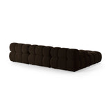 Bellis Modulares 4-Sitzer Ecksofa aus Samt in Dunkelbraun (Bluvel 48), 282x188 cm von Micadoni – Bild 4