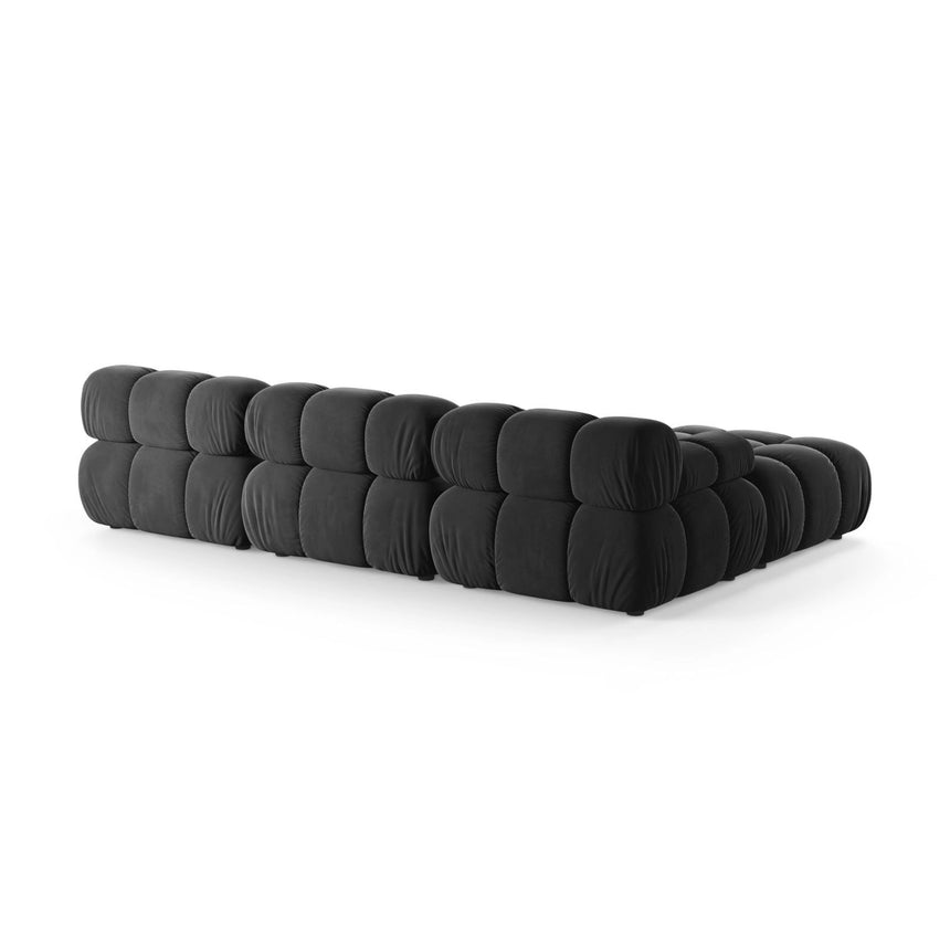 Bellis Modulares 4-Sitzer Ecksofa aus Samt in Grau (Venus 2930), 282x188 cm von Micadoni – Bild 4