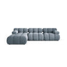 Bellis Modulares 4-Sitzer Ecksofa aus Samt in Hellblau (Bluvel 06), 282x188 cm von Micadoni – Bild 1