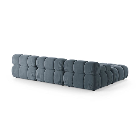 Bellis Modulares 4-Sitzer Ecksofa aus Samt in Hellblau (Bluvel 06), 282x188 cm von Micadoni – Bild 4