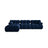Bellis Modulares 4-Sitzer Ecksofa aus Samt in Königsblau (Bluvel 86), 282x188 cm von Micadoni – Bild 1