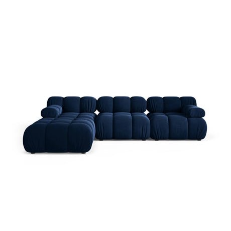 Bellis Modulares 4-Sitzer Ecksofa aus Samt in Königsblau (Bluvel 86), 282x188 cm von Micadoni – Bild 1