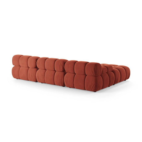 Bellis Modulares 4-Sitzer Ecksofa aus Samt in Koralle (Venus 2933), 282x188 cm von Micadoni – Bild 4