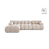 Bellis Modulares 4-Sitzer Ecksofa aus Samt in Leichtes Beige (Venus 2927), 282x188 cm von Micadoni – Bild 1