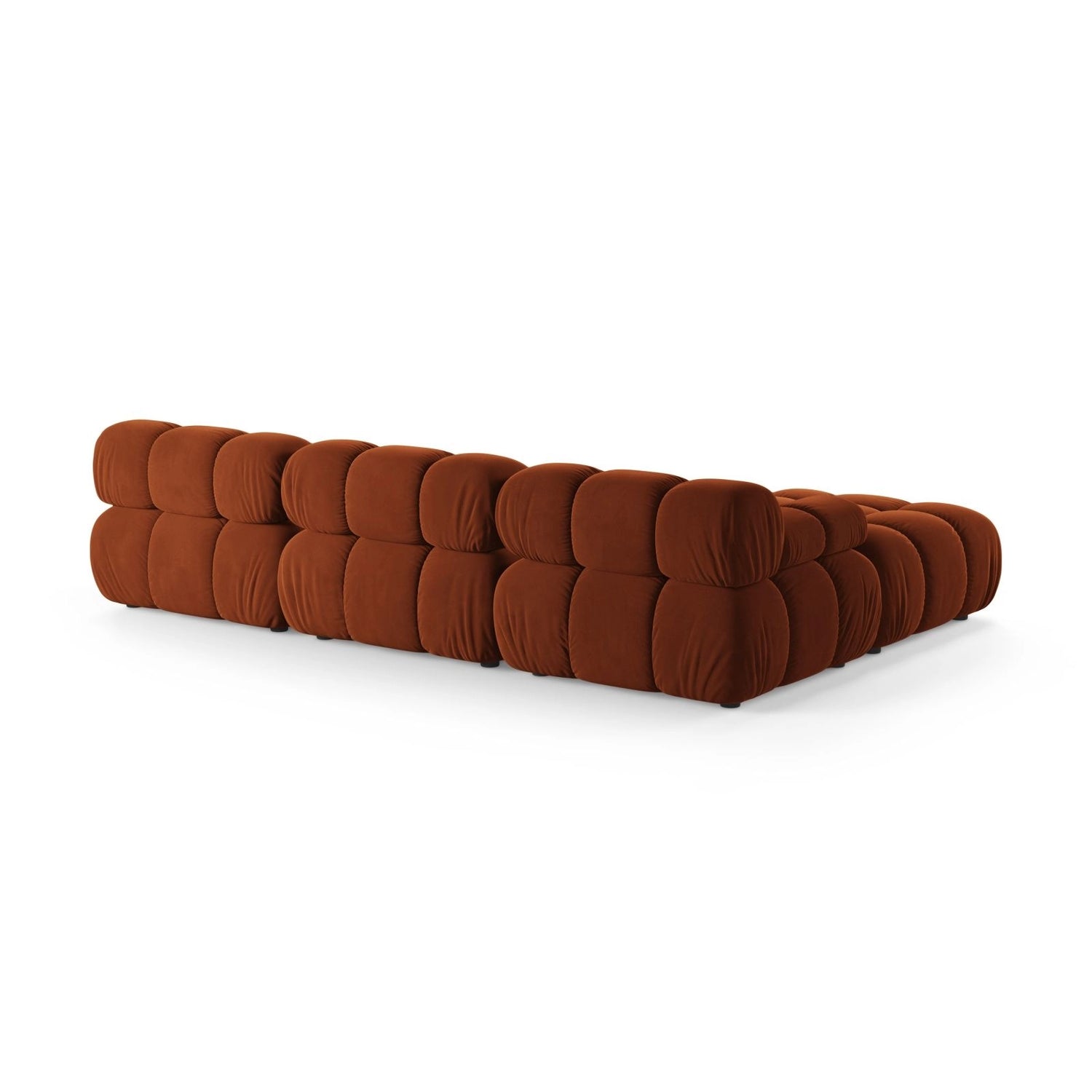 Bellis Modulares 4-Sitzer Ecksofa aus Samt in Terrakotta (Bluvel 4215), 282x188 cm von Micadoni – Bild 4
