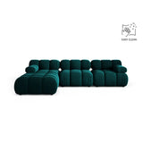 Bellis Modulares 4-Sitzer Ecksofa aus Samt in Tiefes Petrol (Venus 2911), 282x188 cm von Micadoni – Bild 1