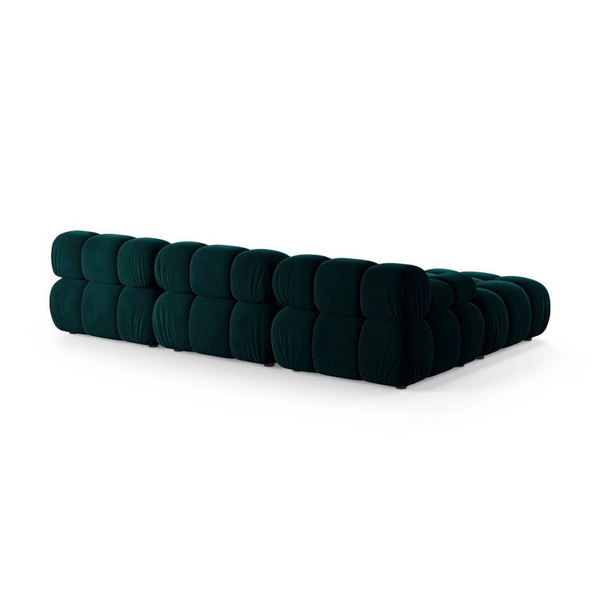 Bellis Modulares 4-Sitzer Ecksofa aus Samt in Tiefes Petrol (Venus 2911), 282x188 cm von Micadoni – Bild 4