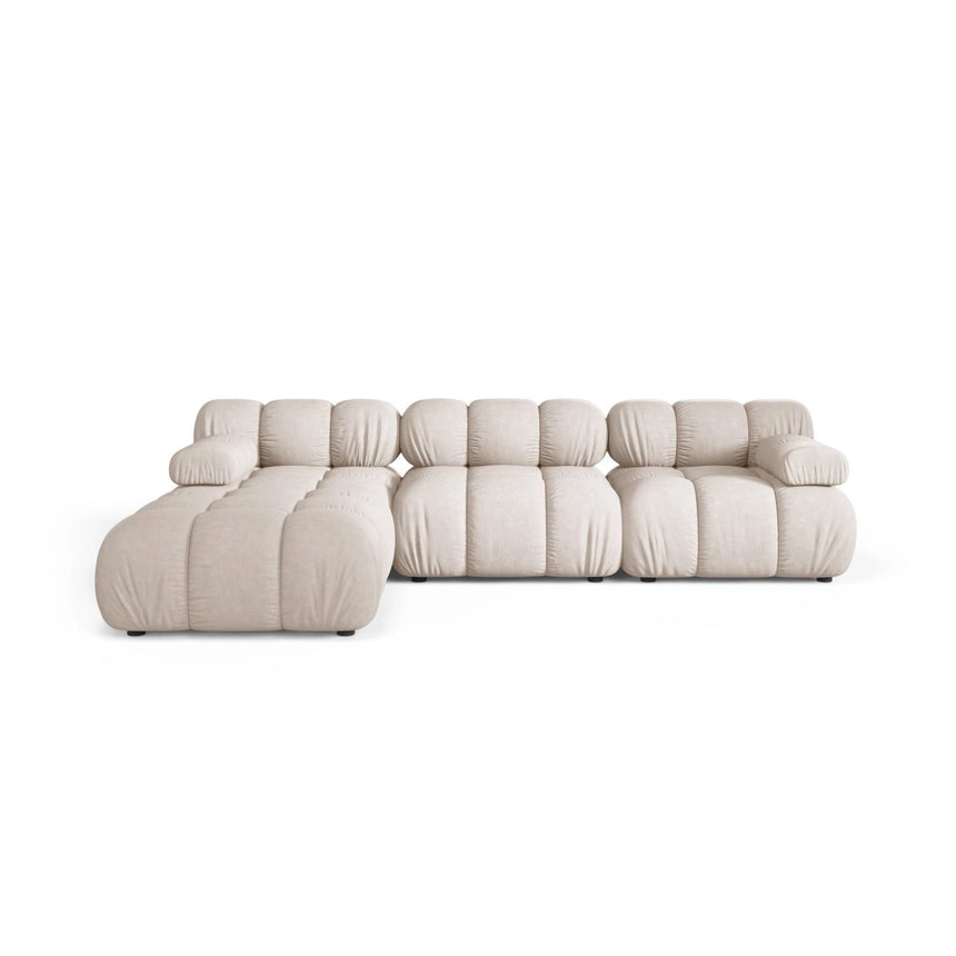 Bellis Modulares 4-Sitzer Ecksofa aus Strukturierter Stoff in Beige (Liberty 2), 282x188 cm von Micadoni – Bild 1