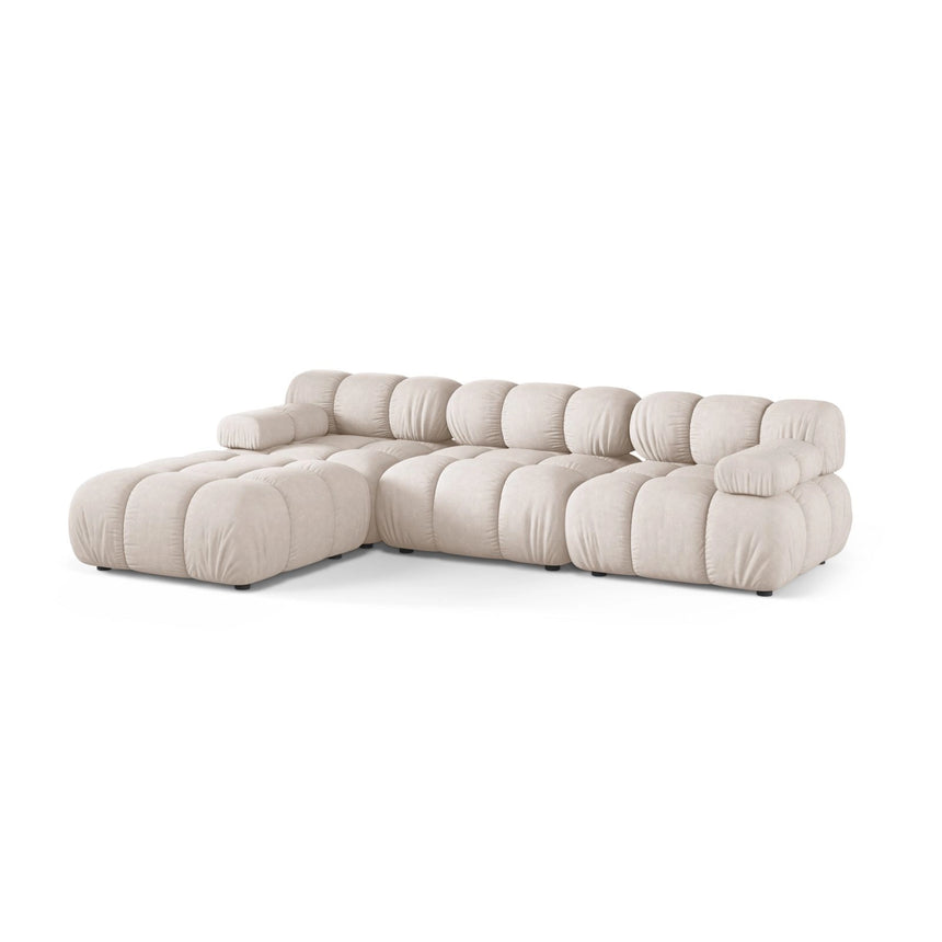 Bellis Modulares 4-Sitzer Ecksofa aus Strukturierter Stoff in Beige (Liberty 2), 282x188 cm von Micadoni – Bild 3